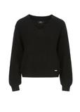 Czarny sweter dekolt V damski SWEDT-0162-98(Z23)