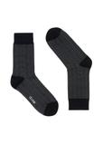 Long navy blue men's socks SKAMT-0163A-69(Z24)