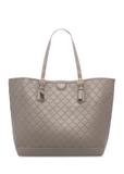 Jasnobrązowa torebka shopper z monogramem TOREC-1181-1K(W26)
