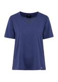 Niebieski t-shirt damski basic TSHDT-0120-61(W25)