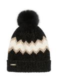 Black women's cap with pompom CZADT-0086A-99(Z23)