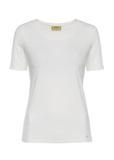 Cream-colored basic women's T-shirt TSHDT-0114-12(Z24)