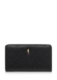 Czarny portfel damski z monogramem POREC-0348A-99(Z25)
