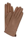 Skórzane beżowe rękawiczki damskie REKDS-0001-81(Z23)