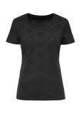 Czarny t-shirt damski z monogramem TSHDT-0129-99(Z24)