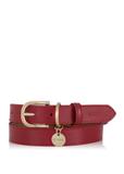 Women's red leather belt PASDS-0275-42(Z23)