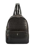 Czarny plecak damski w stylu croco TOREC-0725A-97(Z25)