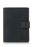 Czarny skórzany portfel męski PORMS-0543-99(W23)