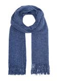Niebieski szalik damski z frędzlami SZADT-0209-61(Z25)