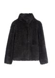 Czarne futerko damskie FUTDP-0021C-99(Z26)