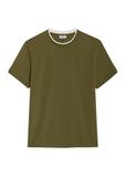 Jasnozielony bawełniany gładki T-shirt męski TSHMT-0155-8A(Z26)