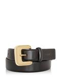 Black leather women's belt PASDS-0316-99(Z24)