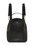 Black leather women's backpack TORES-1048-99(Z24)