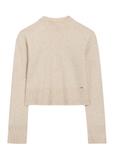 Jasnobeżowy sweter damski z wełny SWEDT-0244-1A(Z26)