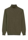 Sweter męski z golfem w kolorze khaki SWEMT-0095B-55(Z25)