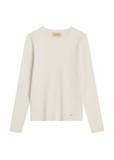 Prążkowany longsleeve damski LSLDT-0028-0B(Z26)