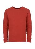 Czerwony sweter męski basic SWEMT-0128-41(W23)