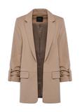 Women's camel jacket without a fastener ZAKDT-0034-24(Z24)