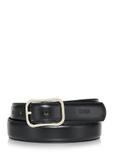 Black leather women's belt PASDS-0317-99(Z24)