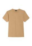 T-shirt męski w kolorze camelowym TSHMT-0130-24(Z25)