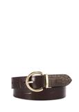 Dwustronny bordowo-czarny pasek damski PASDS-0175B-15(Z25)