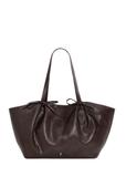 Brązowa torebka z kokardkami typu shopper TOREC-1378-1H(Z26)