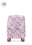 Mała różowa walizka na kółkach WALAB-0079-34-19(W25)