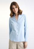 Błękitna koszula bawełniana damska KOSDT-0092-62(W22)