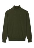 Sweter męski z golfem w kolorze zielonym SWEMT-0095B-8B(Z26)