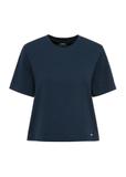Bawełniany granatowy T-shirt damski TSHDT-0138-69(W25)