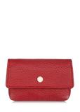 Nieusztywniany czerwony skórzany portfel PORES-0895-40(Z23)