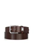 Brown leather men's belt PASMS-0129B-89(W23)