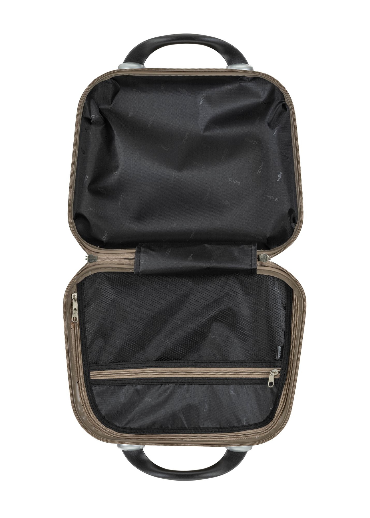 Kosmetyczka WALAB-0040-2X-14(W26) - widok otwartego produktu z góry, na białym tle. 