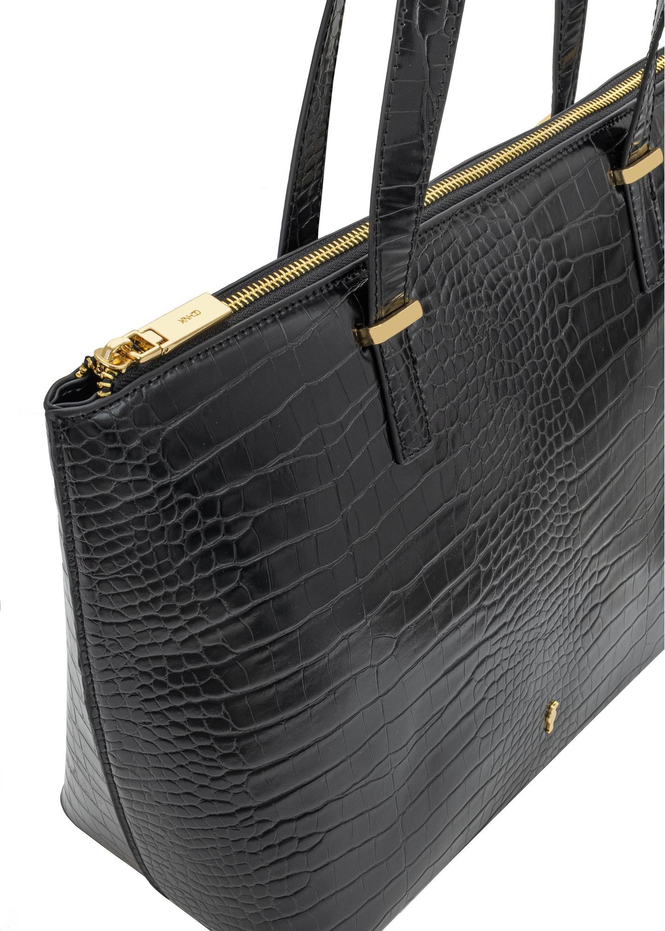Elegancka torebka shopper damska TOREC-0953A-97(Z25), zbliżenie na detal produtku na białym tle.