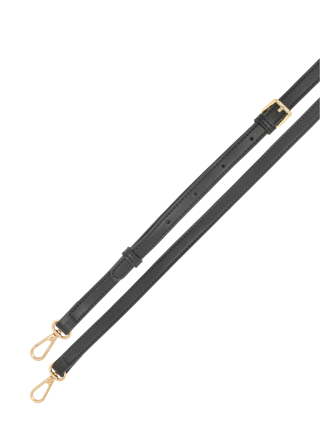 Czarna torebka damska na ramię TOREC-1180-99(W26) - widok produktu z góry, na białym tle. 