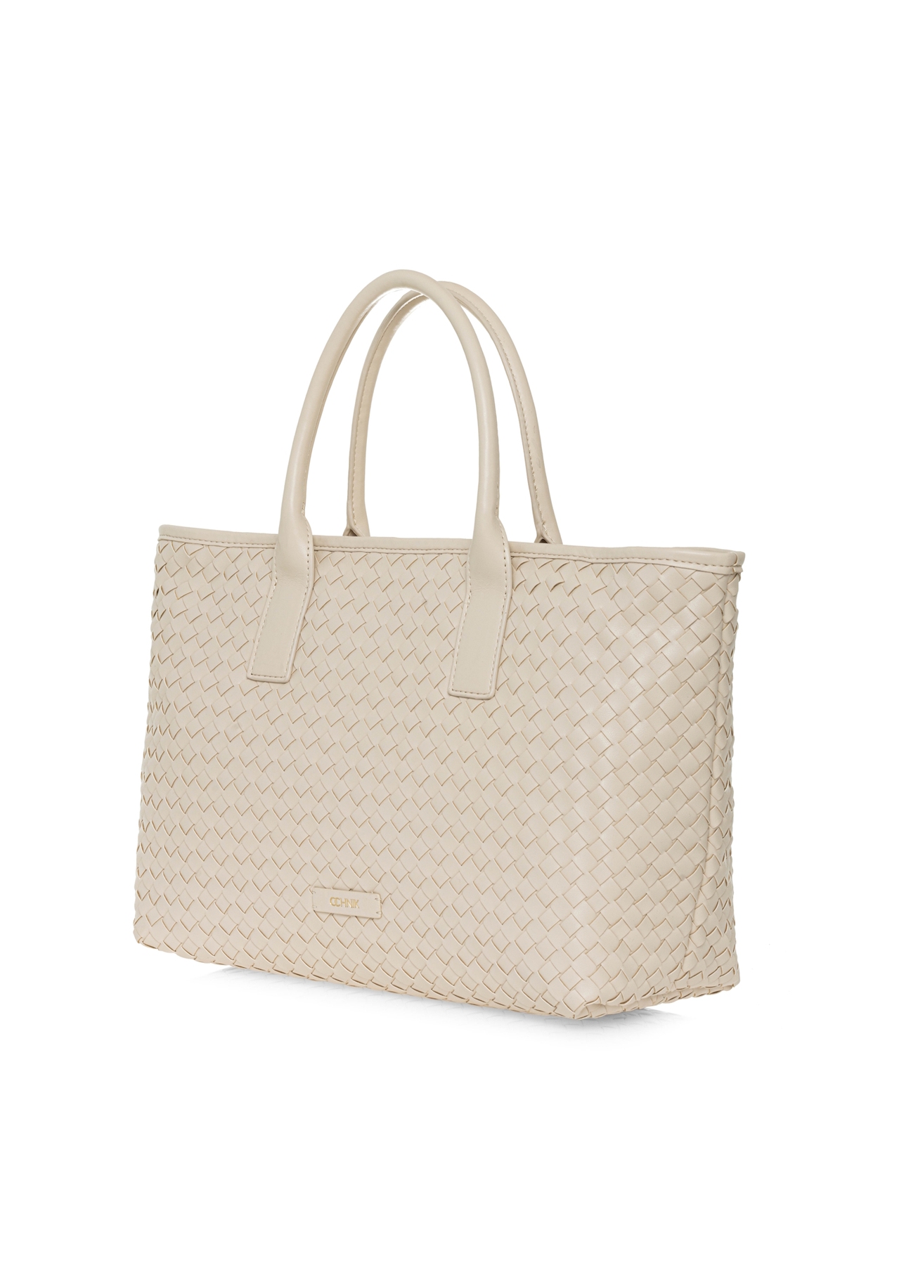 Kremowa torebka shopper damska TOREC-1008-12(W25)