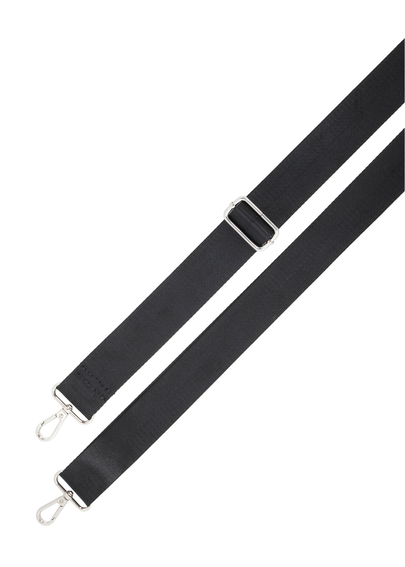 Granatowa shopperka damska z monogramem TOREN-0358-7E(Z26), widok paska produktu na białym tle.
