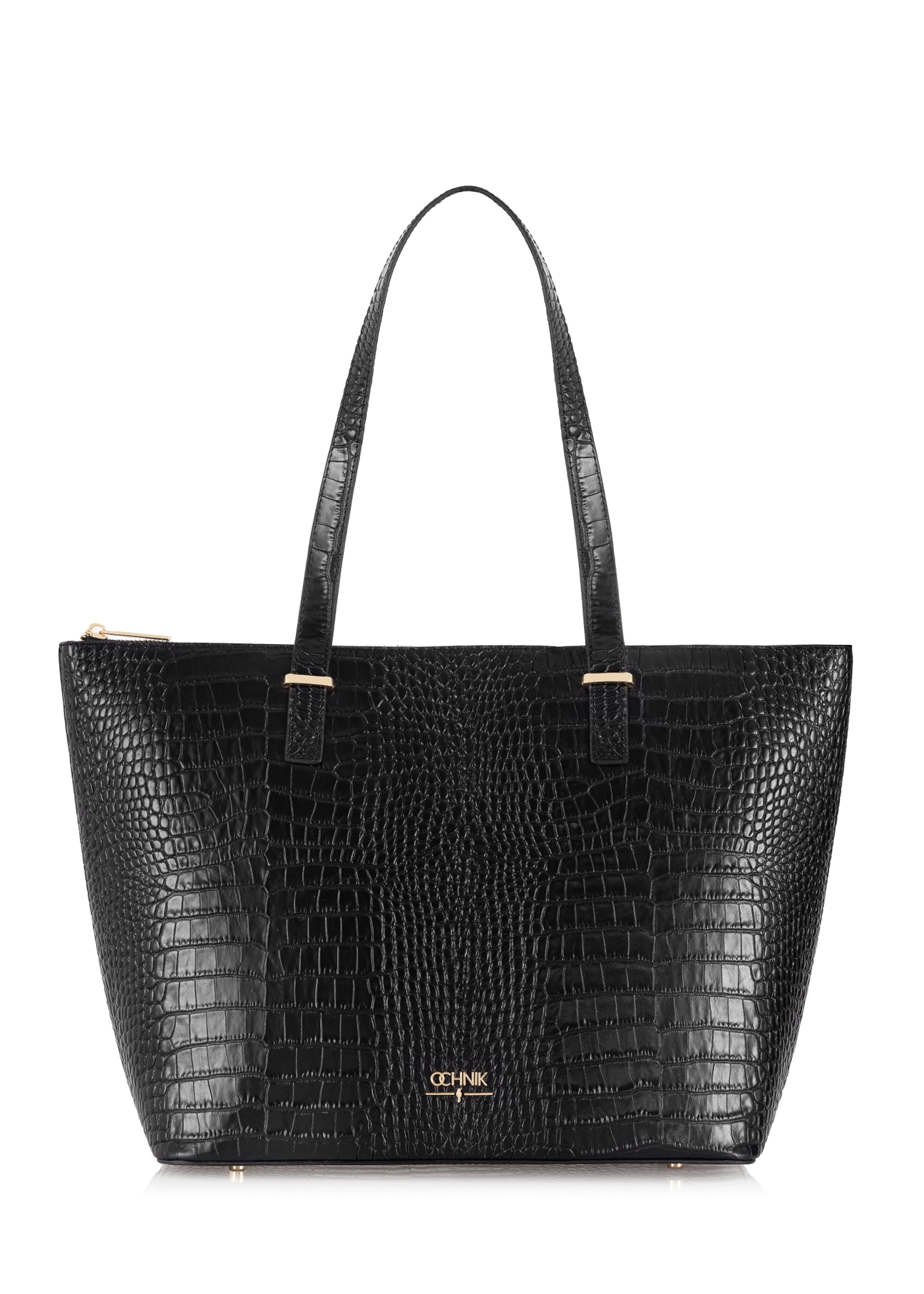 Skórzana torebka damska w stylu croco  TORES-0880-99(Z23)-01