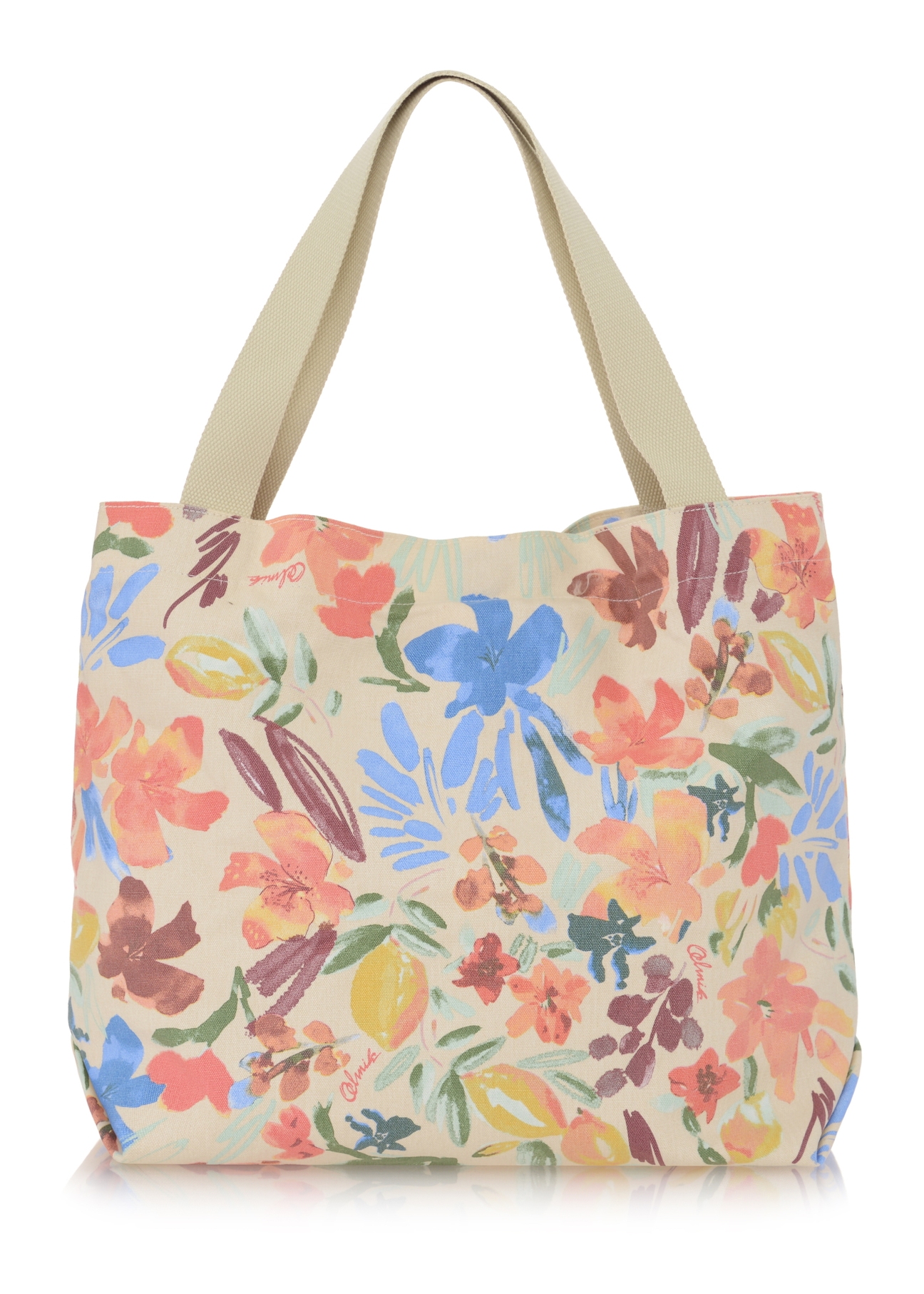 Kwiecista torebka damska shopper TOREN-0251-15(W23)-04