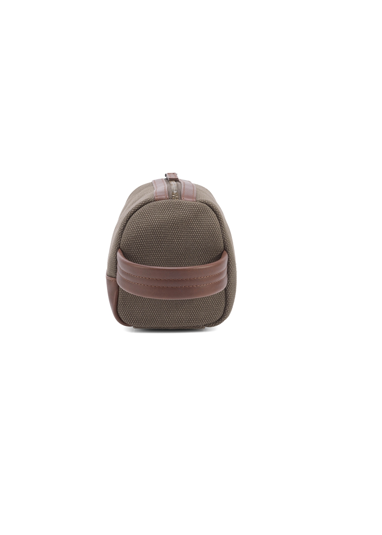 Kosmetyczka męska w kolorze khaki TORMN-0373-55(Z25), widok produktu od boku na białym tle.