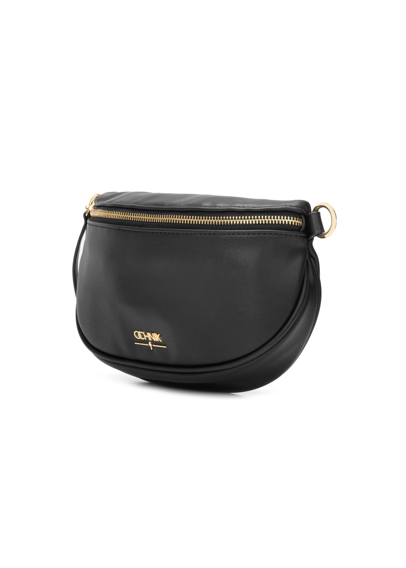 Czarna nerka damska TOREC-1191-99(W26) - widok produktu po skosie na białym tle. 