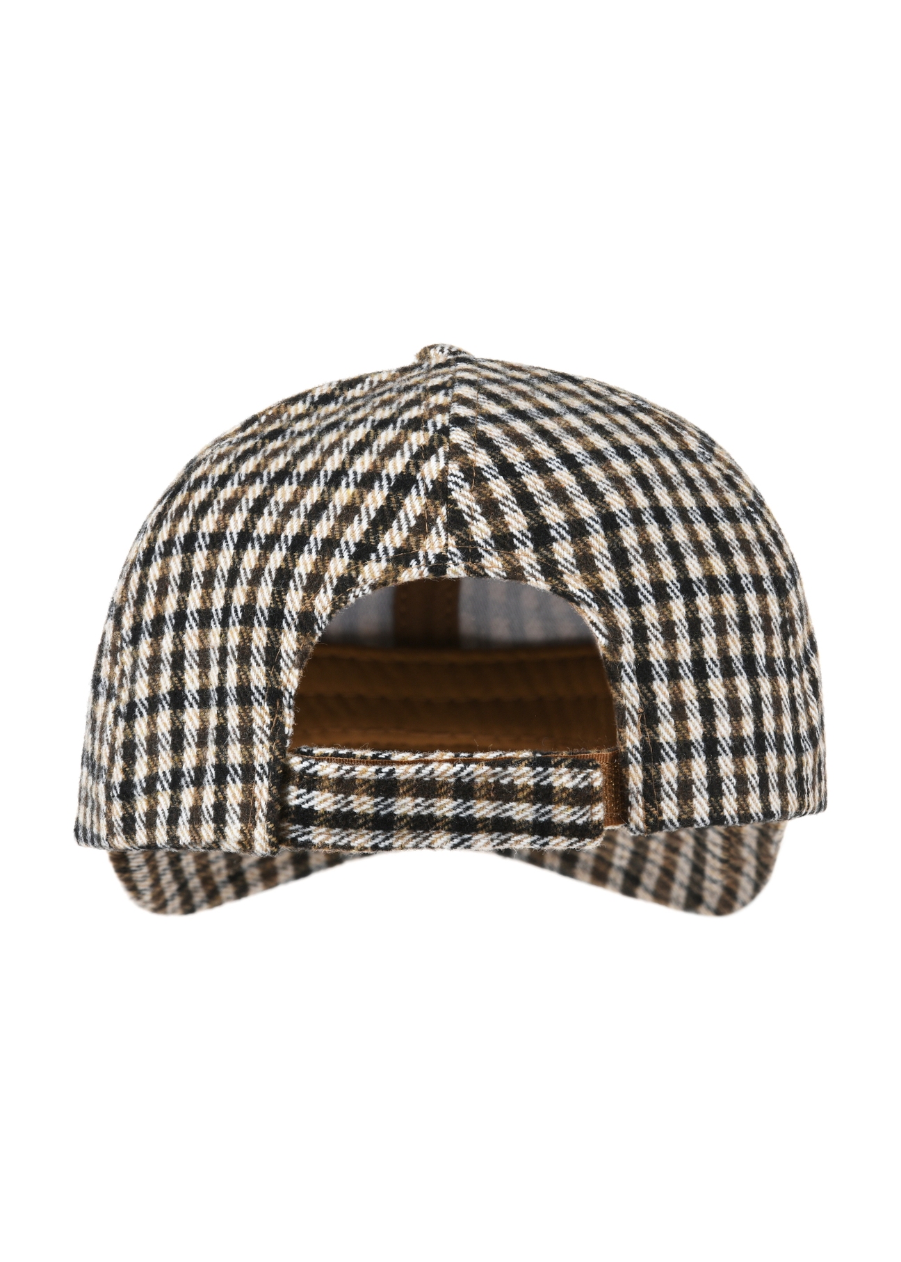 Czapka w pepitkę damska z wełną CZADF-0039-89(Z23)-02
