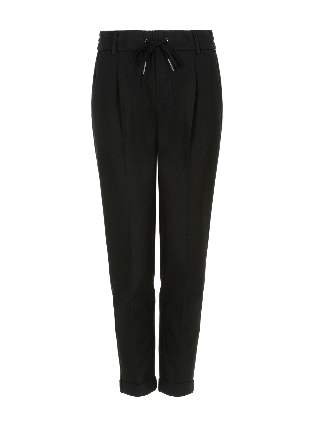 Czarne spodnie z kantem damskie SPODT-0076-99(Z22)-04