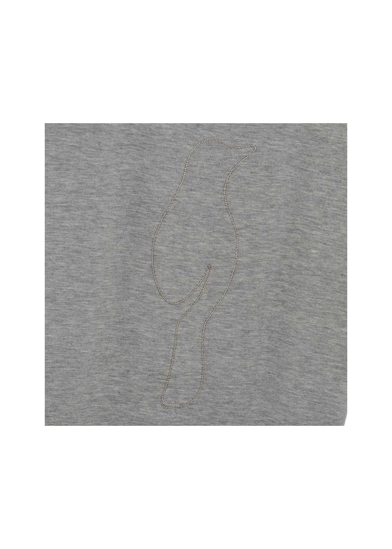 Szary T-Shirt damski z wilgą TSHDT-0025-91(W18)-03
