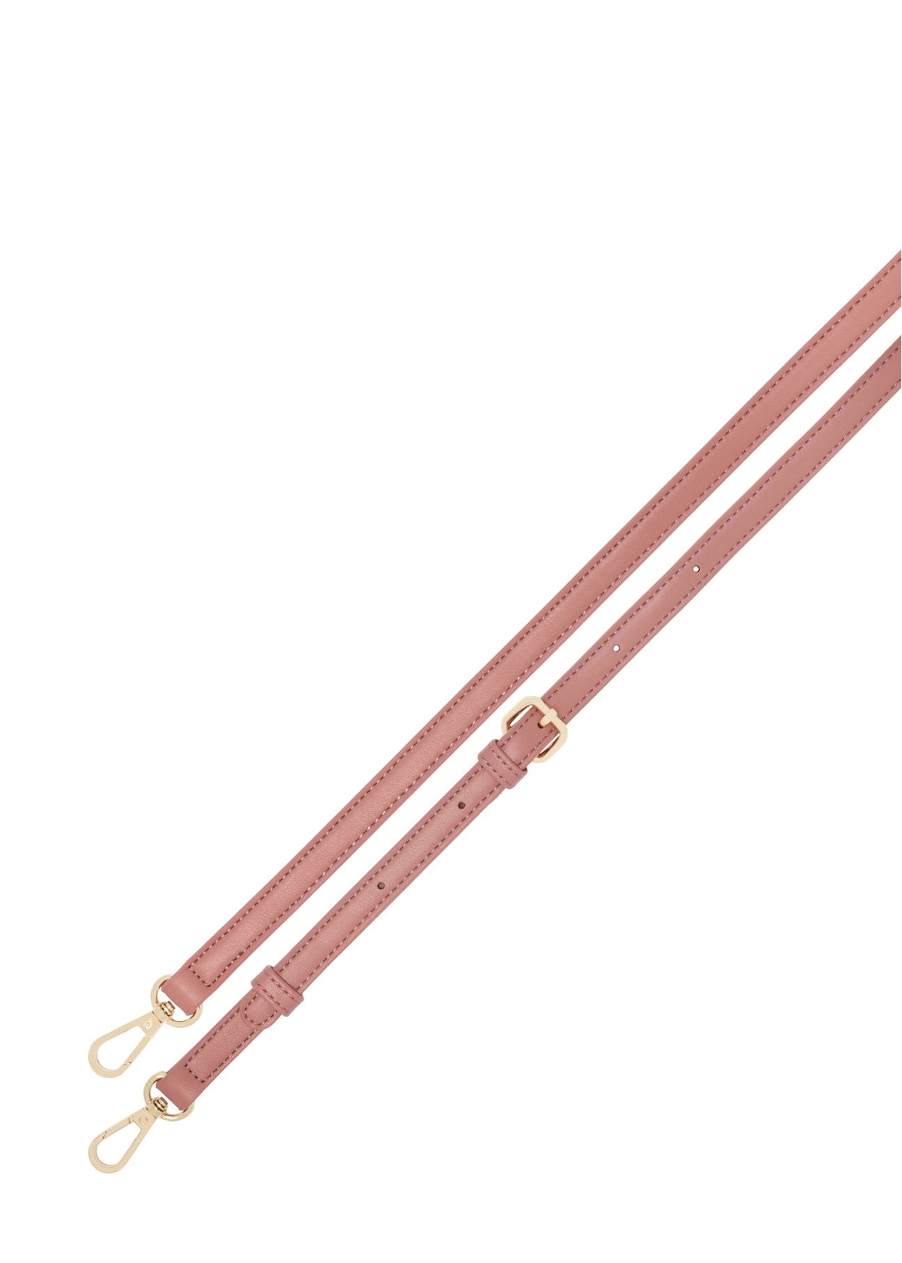 Ciemnoróżowa torebka damska z przeszyciami TOREC-1151-5D(W26), widok paska produktu na białym tle.