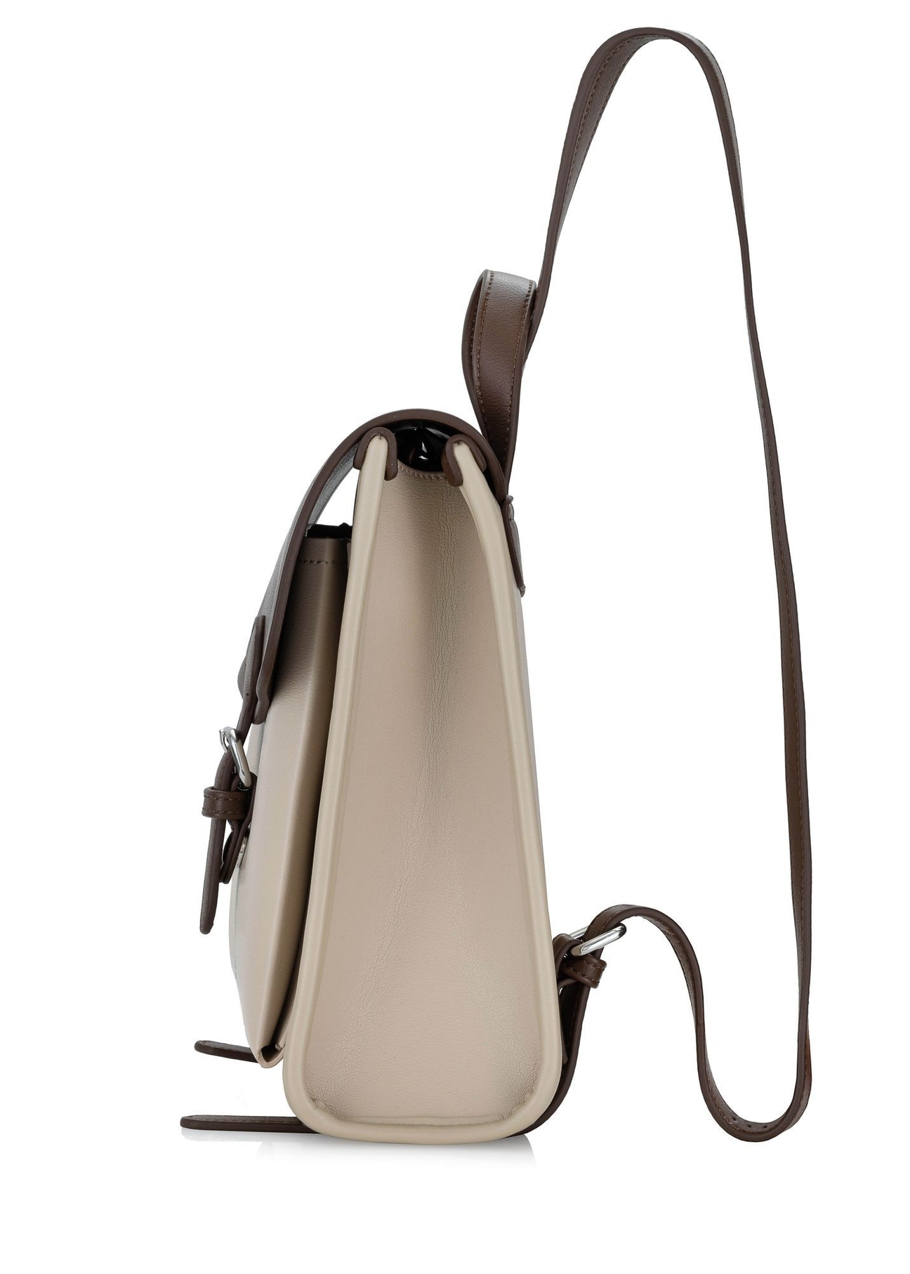 Elegancki średni plecak damski TOREC-0985A-15(Z25) - widok produktu z boku na białym tle.