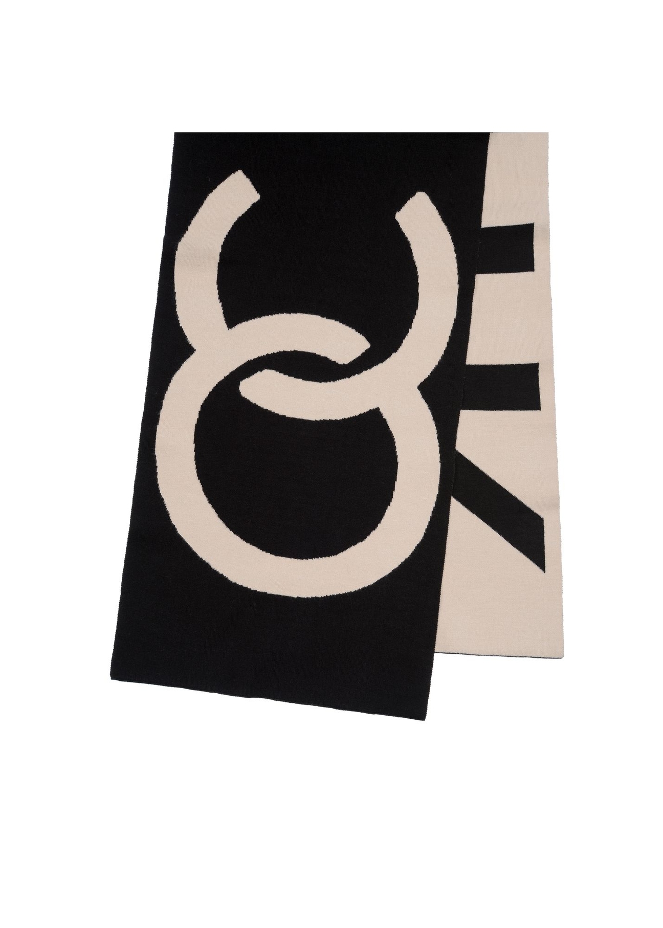 Czarny zestaw damski czapka i szalik z logo ZESTD-0004-98(Z23)-04