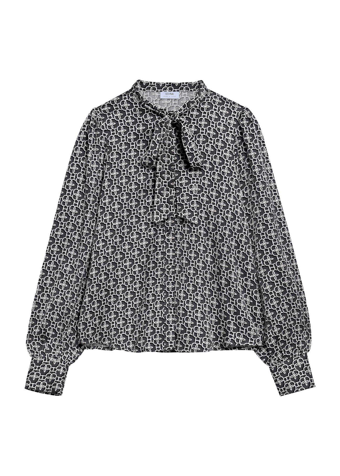 Koszula damska z monogramem KOSDT-0175-96(Z25) - widok produktu z przodu na białym tle. 