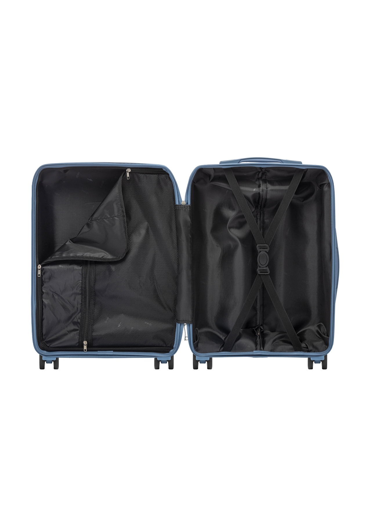 Mała walizka na kółkach WALPP-0024-7A-19(W26), widok produktu w środku na białym tle.