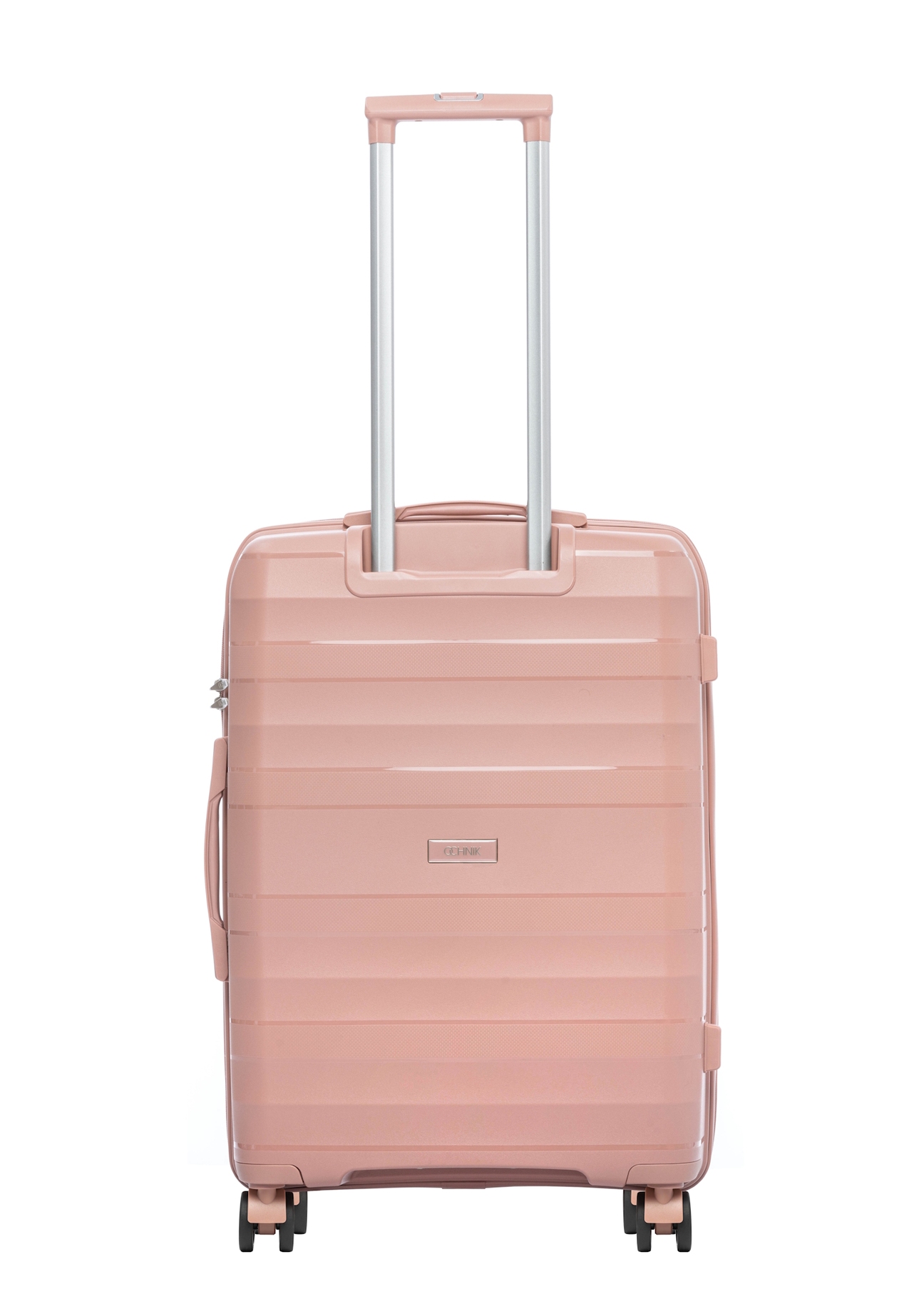 Średnia walizka na kółkach WALPP-0024-5B-24(W26), widok produktu od tyłu na białym tle.